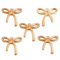 Five-piece set of gold ribbon bow alloy charms for DIY necklaces and bracelets - No. 27 KC Gold Bowknot-24*24mm