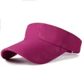 Visière de sport rose rouge avec tissu respirant à motifs pour activités de plein air - Taille Unique Réglable / Rouge Rose