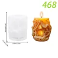 Silicone mold for tree house candles featuring detailed forest textures and windows - Rattan Tree House