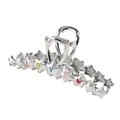 Pince à cheveux en métal argenté en forme d'étoile avec lettres LOVE et cœur - Étoile LOVE Miroir / Argent