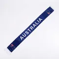 Australia national football team scarf in navy blue satin with white fringe details - Australia / 135