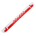 Polonia national team fan scarf in red and white satin with tassels for 2026 World Cup - 135cm / Poland Landmark