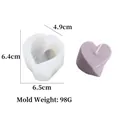 Stampo in silicone per candela a cuore a spirale lilla per progetti artigianali DIY - Stile Cuore Rotante (G1701-1)