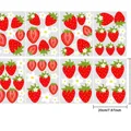Adesivi murali creativi con fragole e fiori bianchi per decorazioni estive da parete - Set Fragola E Fiori (8 Fogli)