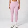 Women's high-waisted pale pink yoga leggings with elastic body-shaping fit - Sakura Pink