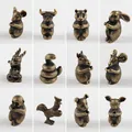 12er Set Tierkreiszeichen Räucherstäbchenhalter aus Bronze mit feiner Gravur - 12 Sternzeichen Set A