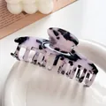 Large marbled acetate claw clip in purple and black for thick hair styling - 9.5CM / Blue Hawksbill Turtle