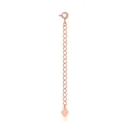 925 sterling silver extender chain with rose gold finish and small heart pendant - Jewelry Findings / Extension Chain (Rose Gold)