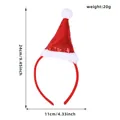 Cerchietto con cappello di Babbo Natale in paillettes rosse, altezza 24 cm - Rosso