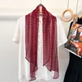 French style dark red polka dot silk scarf tied on a white short sleeve shirt - Red Rhythm Polka Dot