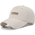 Beige quick-dry baseball cap with laser-perforated side vents and brown embroidery - One Size Adjustable / Khaki