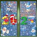 Christmas static window decals set with Santa, reindeer, and 2027 festive number art - 【5 Styles Combination】BQ528+537+538+540+541