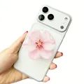 Pink cherry blossom magnetic acrylic folding phone grip for smartphone back - Pale Pink Cherry Blossom Style (43)