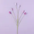 Handmade crochet lavender flower in purple gradient with detailed knitted texture - 6-Head Bell Fruit Stem / Gradient Purple