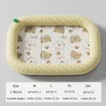 Guide des tailles du lit rafraîchissant pour chien avec motif ours et dimensions M à 2XL - Tapis en soie de glace ours (Crème) / M