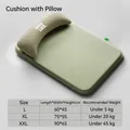Summer dog cooling ice silk mat with pillow in light green, available in sizes L-XXL - Green (With Pillow)