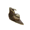 Macro shot of detailed copper snail figurine with vintage texture for tea table decor - Snail Style A