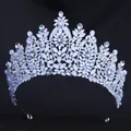 Macro view of Baroque bridal crown featuring silver alloy and light blue opal crystals - Silver Base Blue Jelly Crystal
