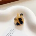 Mini acetic acid bunny hair claw clip with beige tortoiseshell marble pattern - 2.2cm / Beige Tortoise Shell