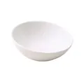 Minimalist white ceramic pet bowl with tilted neck protection design and glossy finish - Large Slanted Bowl (Glossy White)
