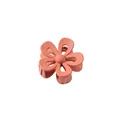Matte coral orange flower hair claw clip with hollow five-petal design for women - Orange Hollow