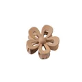 Matte khaki flower hair claw clip for girls with minimalist five-petal floral design - Khaki Hollow