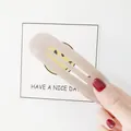 Fermaglio per capelli rettangolare beige crema minimalista con finitura opaca - Fermagli per capelli a becco d'anatra / Beige