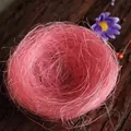 Bright pink handcrafted decorative birds nest prop for photography and home decor - 10cm / Pink