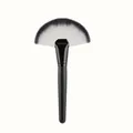 Large fan-shaped highlighter makeup brush with soft black and white gradient bristles - Matte Black (Large Fan)