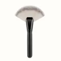Large fan highlighter makeup brush with soft black and white gradient bristles - Three-color Bristles (Large Fan)