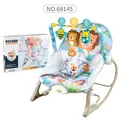 Infant-to-toddler rocker with lion prints and toy bar including its retail packaging - Little Lion Style (Grey)