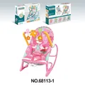 Pink multi-functional baby rocking chair with music, vibration, and cute snail patterns - Snail Style (Pink)