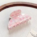 Pince à cheveux fleurie rose avec motif à carreaux vintage pour coiffure en queue - Style Arche Petite Fleuri Rose