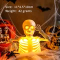 Halloween skeleton LED candle light with warm glow for spooky party decoration - White Skeleton Lamp