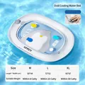 Cooling pet water bed sizing chart for M, L, XL sizes in penguin oval design - Antarctic Penguins / M (59*44cm)