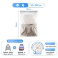 Medium 56x80cm transparent vacuum storage bag for clothes with Cylone valve system - 56*80cm (Medium)