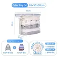 3D vacuum storage bag 65x50x30cm for clothes with manual compression valve - 65*50*30cm (Medium 3D)