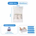 Travel hand-roll vacuum storage bag 40x60cm for 15 shirts, no pump needed - 40*60cm (Large Hand-Roll) No Valve