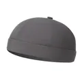Dark grey breathable mesh docker cap with water-resistant fabric and rolled edge - One Size Adjustable / Non-Perforated Dark Gray