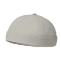 Light grey breathable mesh docker cap with quick-dry fabric and brimless design - One Size Adjustable / Non-Perforated Light Gray