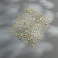 3D metallic nail stickers with gold and silver stars and fluid heart designs, Co-604 - Metal Relief Geometric Star and Heart Style (CO-604 Gold Stamping)