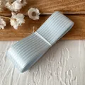 Light blue striped ribbon roll for DIY doll clothes and elegant gift packaging decor - 2.5cm / Light Blue