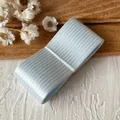 Light blue striped ribbon roll for DIY doll clothes and high-end gift packaging - 3.6cm / Light Blue