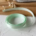 Mint green striped grosgrain ribbon roll for DIY crafts and gift packaging - 10mm (3/8 inch) / Mint Green