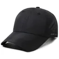 Schwarze schnelltrocknende Golf-Baseballkappe mit GLWR GOLF Logo und Textur - Verstellbar / Schwarz