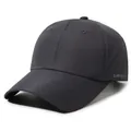 Dark grey quick-dry golf baseball cap with GLWR GOLF logo and laser-cut triangle texture - Adjustable / Dark Gray