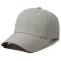 Quick-dry grey baseball cap with laser-cut side vents and GLWR GOLF branding - Adjustable / Light Gray