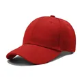 Berretto da baseball rosso classico in cotone pettinato con struttura a sei pannelli - Rosso