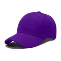 Berretto da baseball classico in cotone viola scuro con visiera curva e design a 6 pannelli - Viola