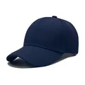 Classico cappellino da baseball blu navy in cotone a 6 pannelli con visiera curva - Blu navy